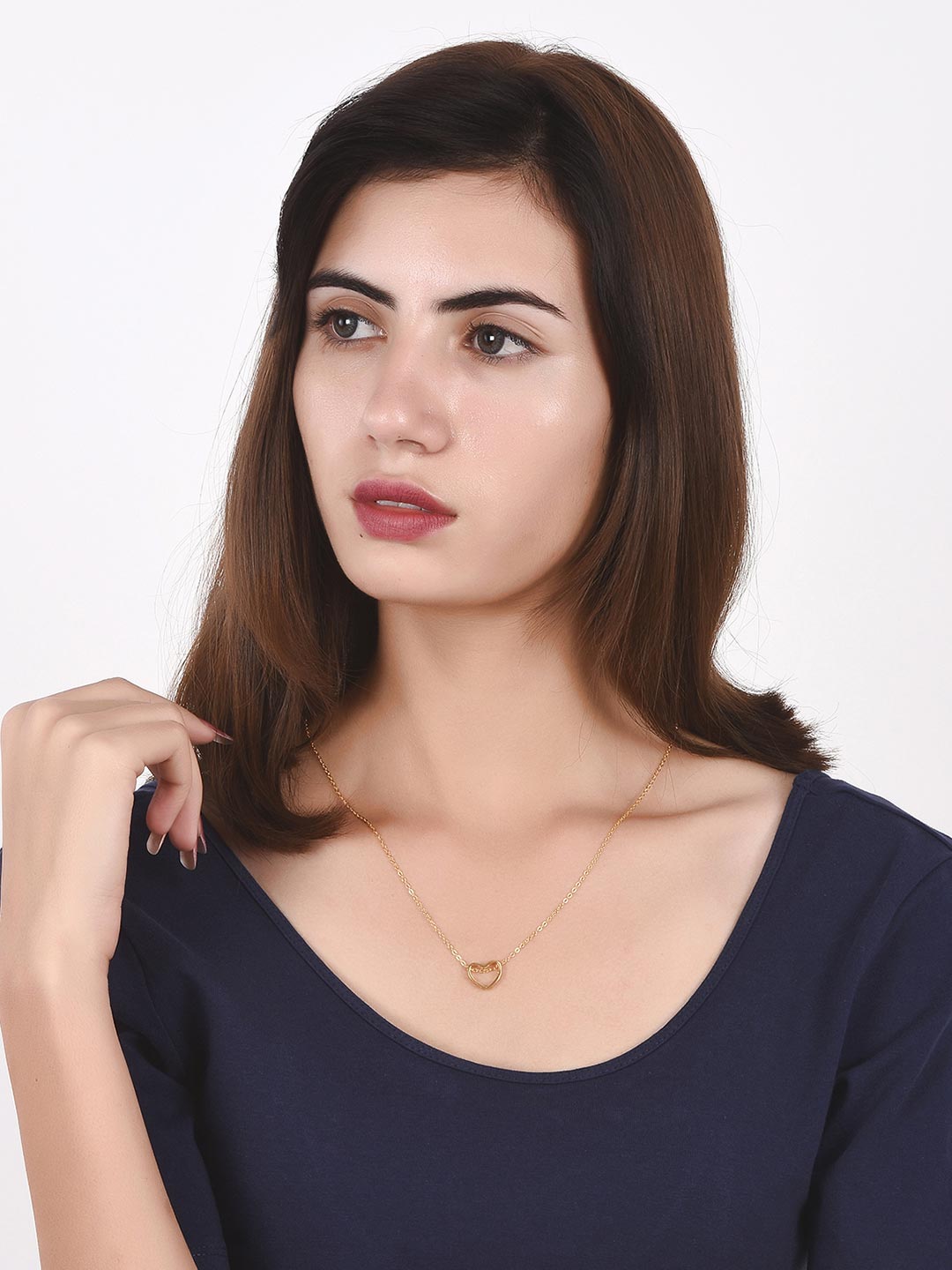 Open Heart Chains Western Necklace