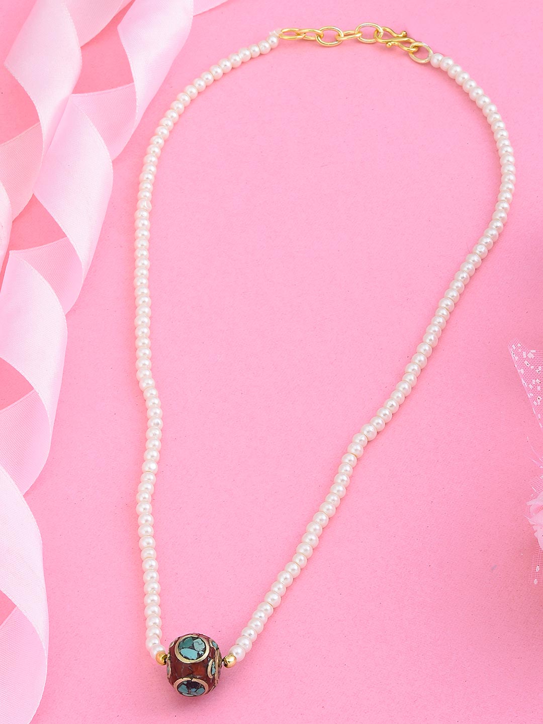 Tibeti Style Indo Western Pearls Necklace