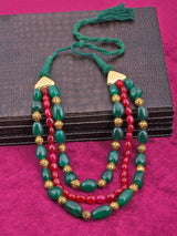 Traditional Panna Manak Hand Woven Necklace