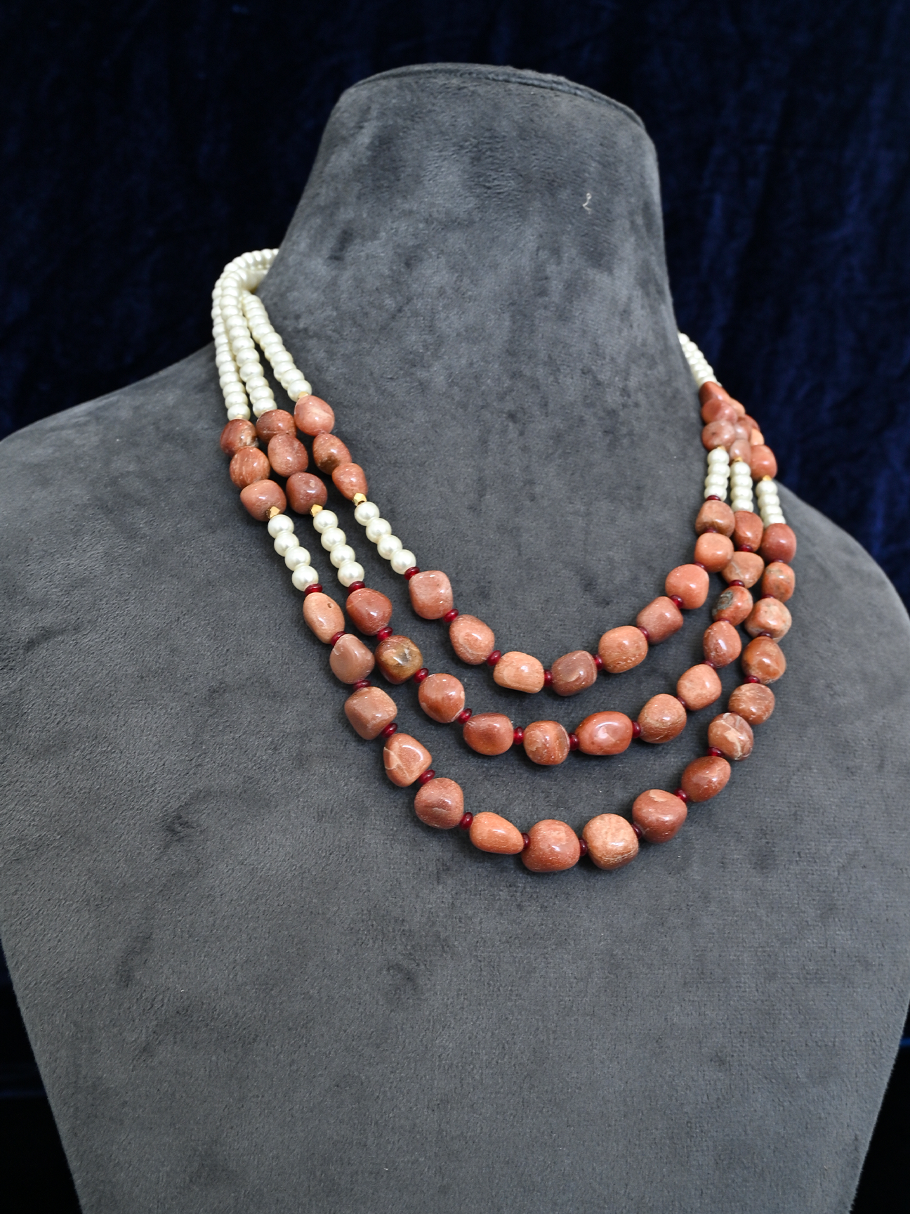 Royal Treasures Amber Inspired Coloured Stones Necklace