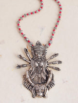 Old Silver Red Mahagauri Necklace