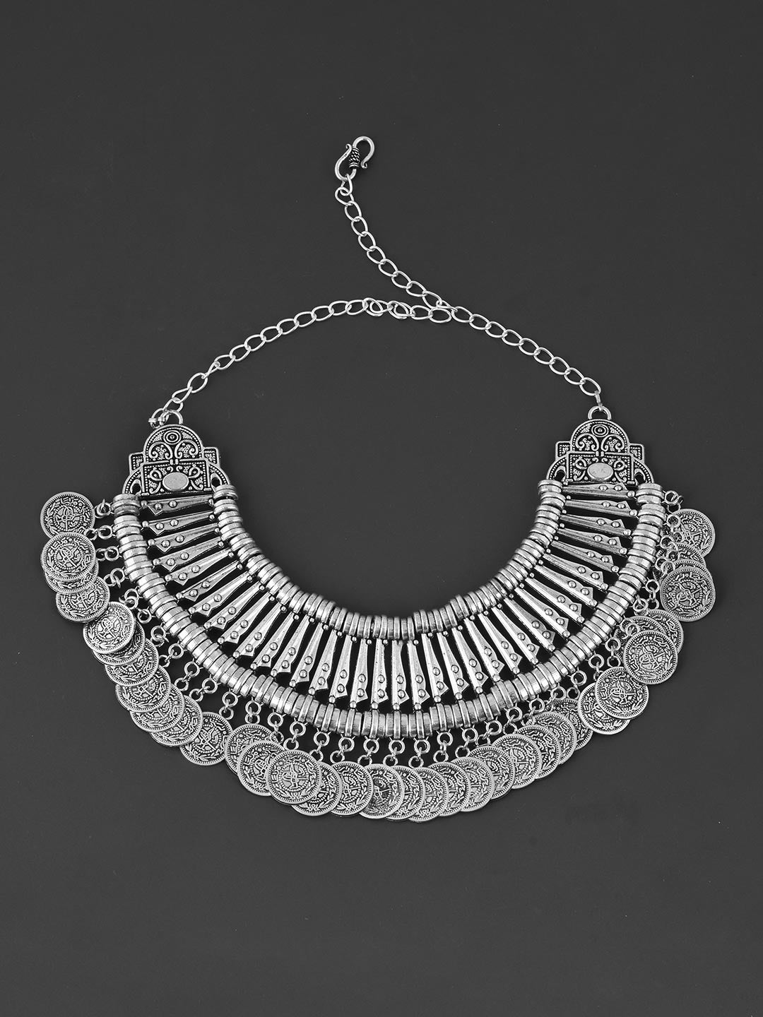 Old Silver Tribal Coin Necklace