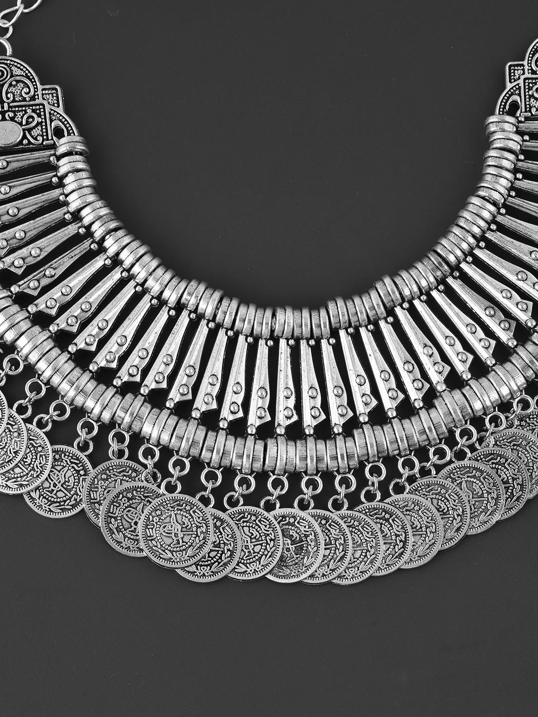 Old Silver Tribal Coin Necklace