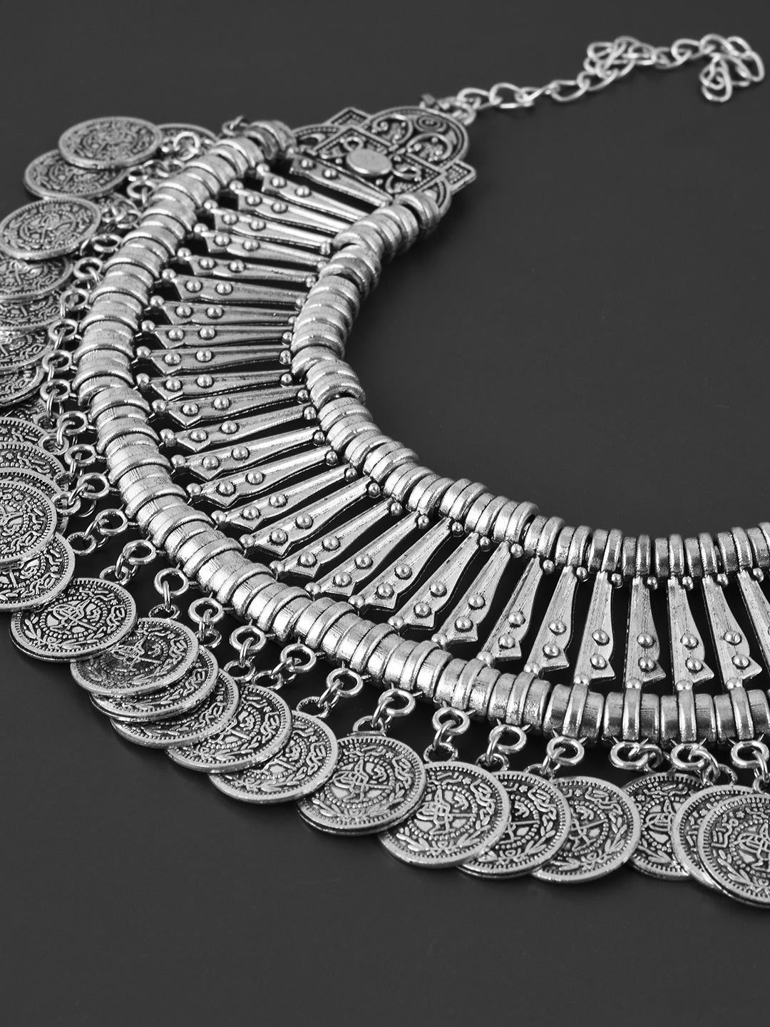 Old Silver Tribal Coin Necklace