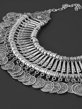 Old Silver Tribal Coin Necklace