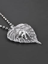 Old Silver Black Vinayaka Statement Necklace