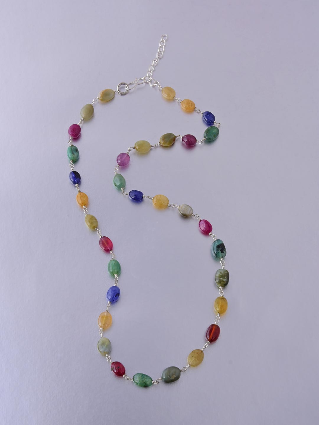 Everyday luxe Multi Precious Stones Long Necklace