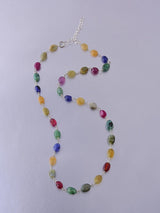 Everyday luxe Multi Precious Stones Long Necklace