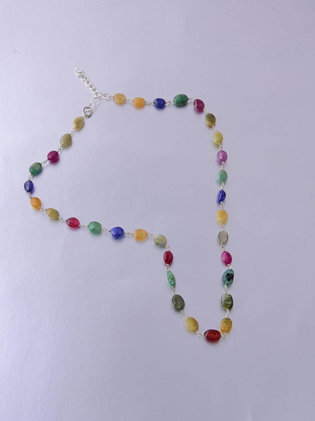 Everyday luxe Multi Precious Stones Long Necklace
