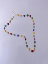 Everyday luxe Multi Precious Stones Long Necklace