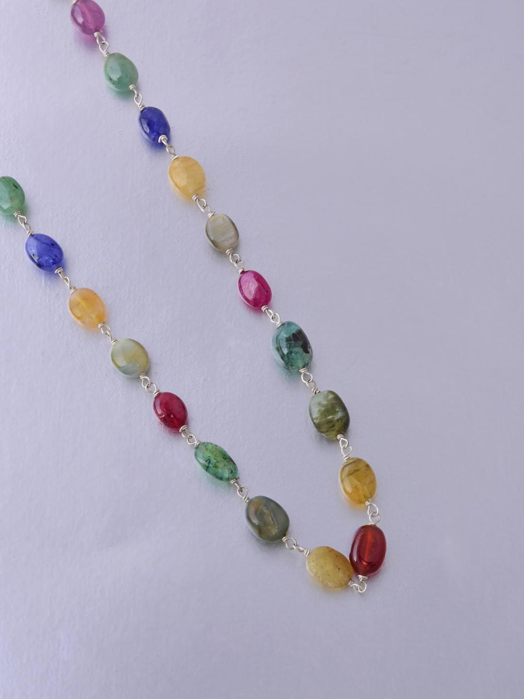 Everyday luxe Multi Precious Stones Long Necklace