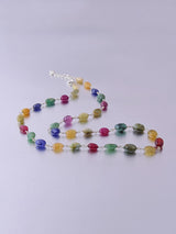 Everyday luxe Multi Precious Stones Long Necklace
