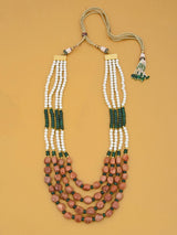 Tones Of Nature Multi Colored Stones Groom Necklace