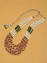 Tones Of Nature Multi Colored Stones Groom Necklace