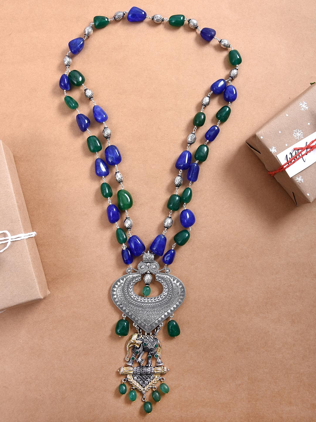 Animals Old Silver Traditional Necklace