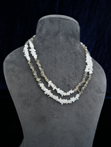 Rainbow Moonstone and Labradorite Necklace
