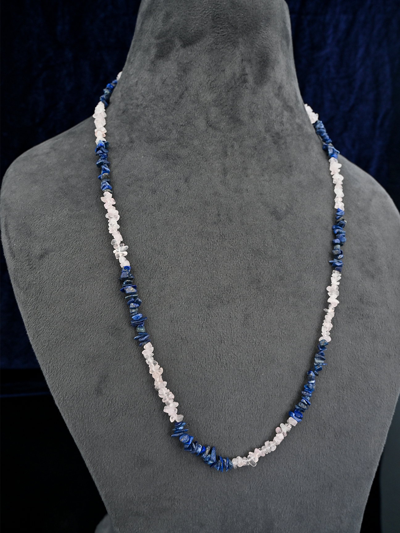 Rose Quartz and Lapis Necklace