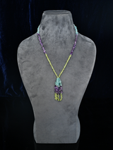 Peridot Apatite and Amethyst Necklace