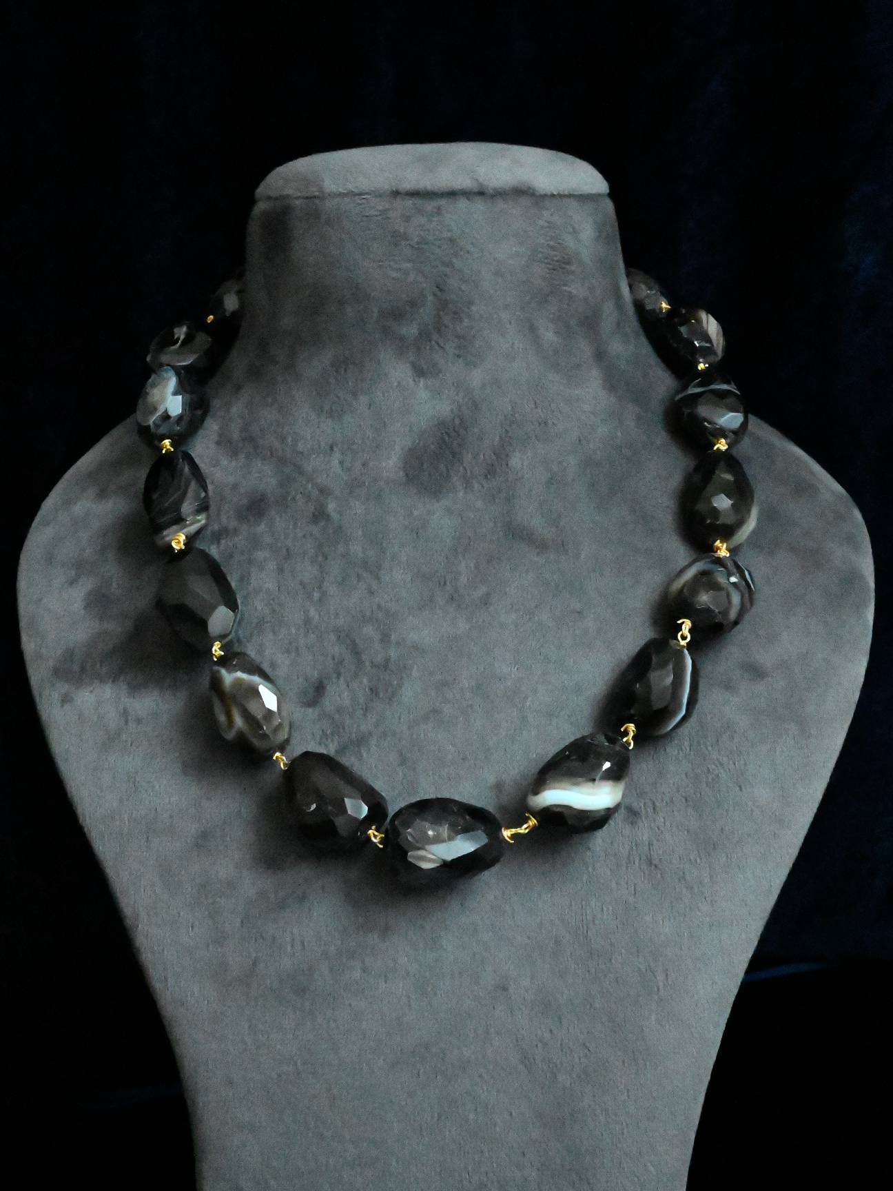 Contemporary Beaded Bead String Necklace