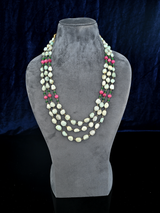 Contemporary Beaded Bead String Necklace