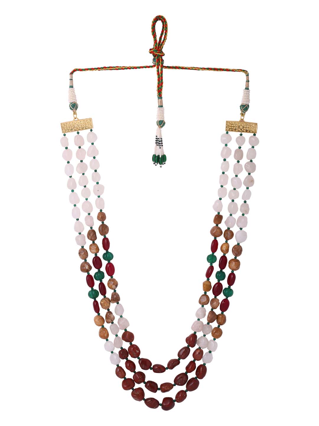 Contemporary Beaded Bead String Necklace