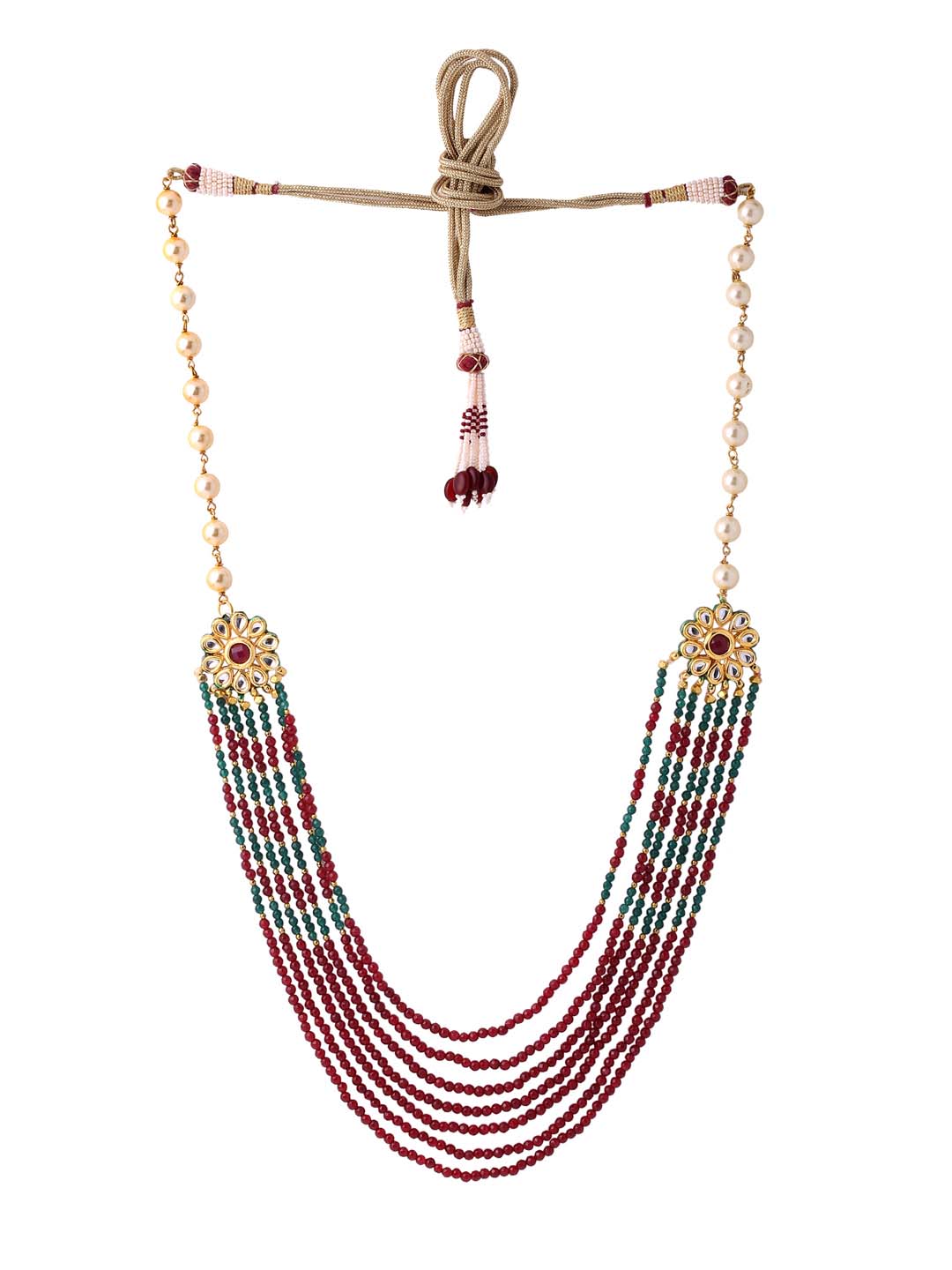 Traditional Kundan Meena Beaded Necklace