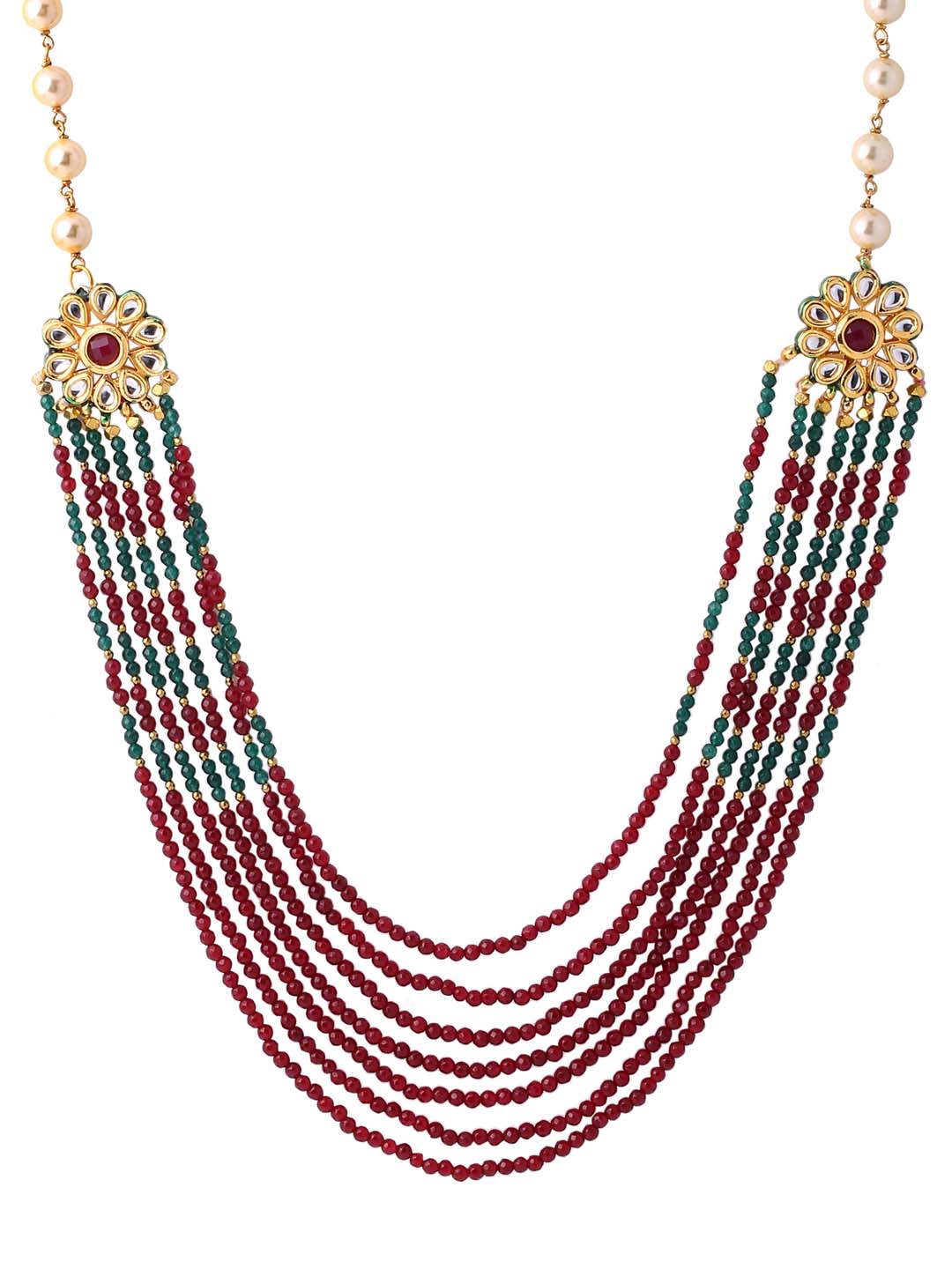 Traditional Kundan Meena Beaded Necklace