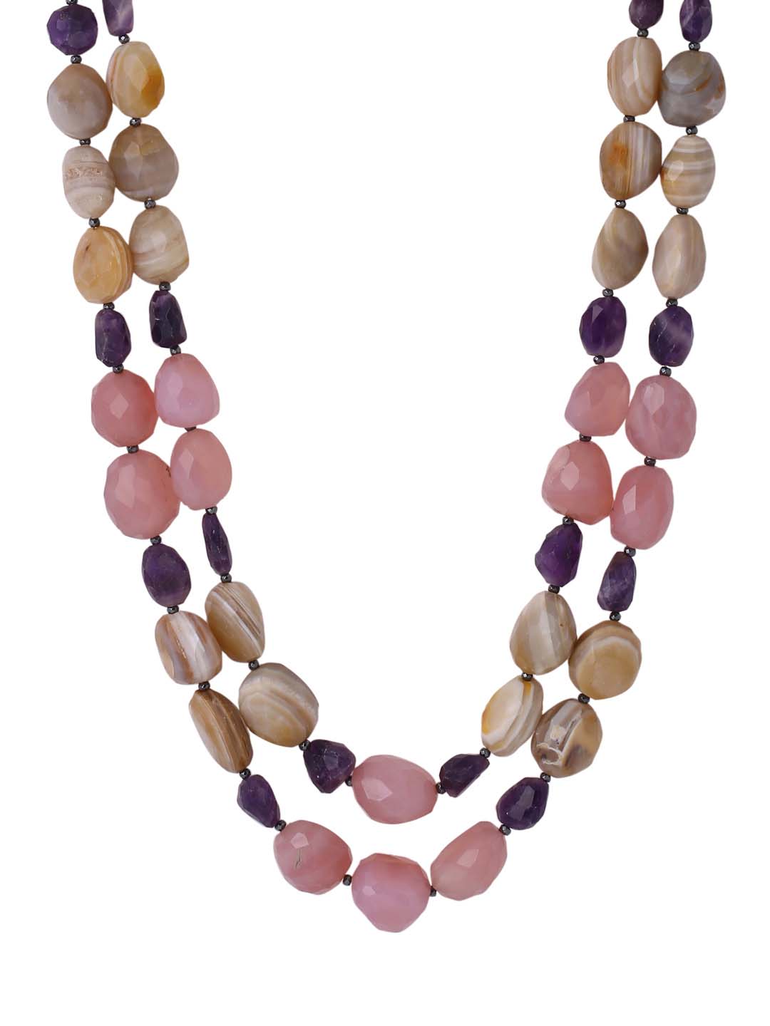 Contemporary Beaded Bead String Necklace