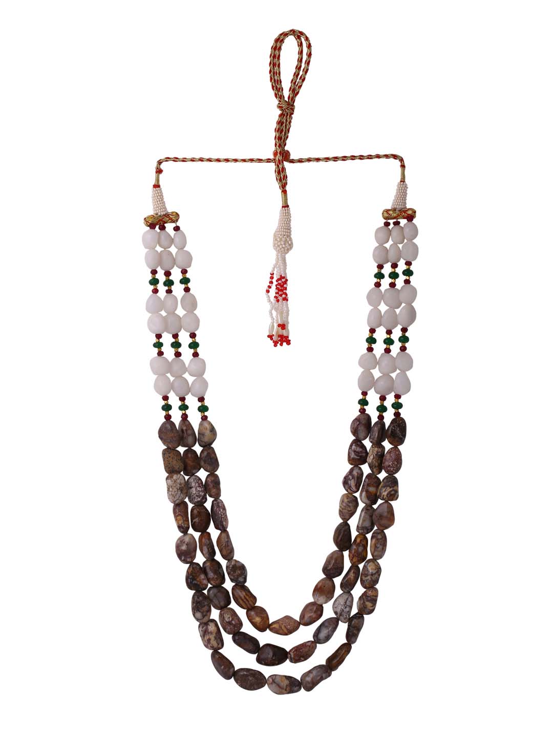 Contemporary Beaded Bead String Necklace