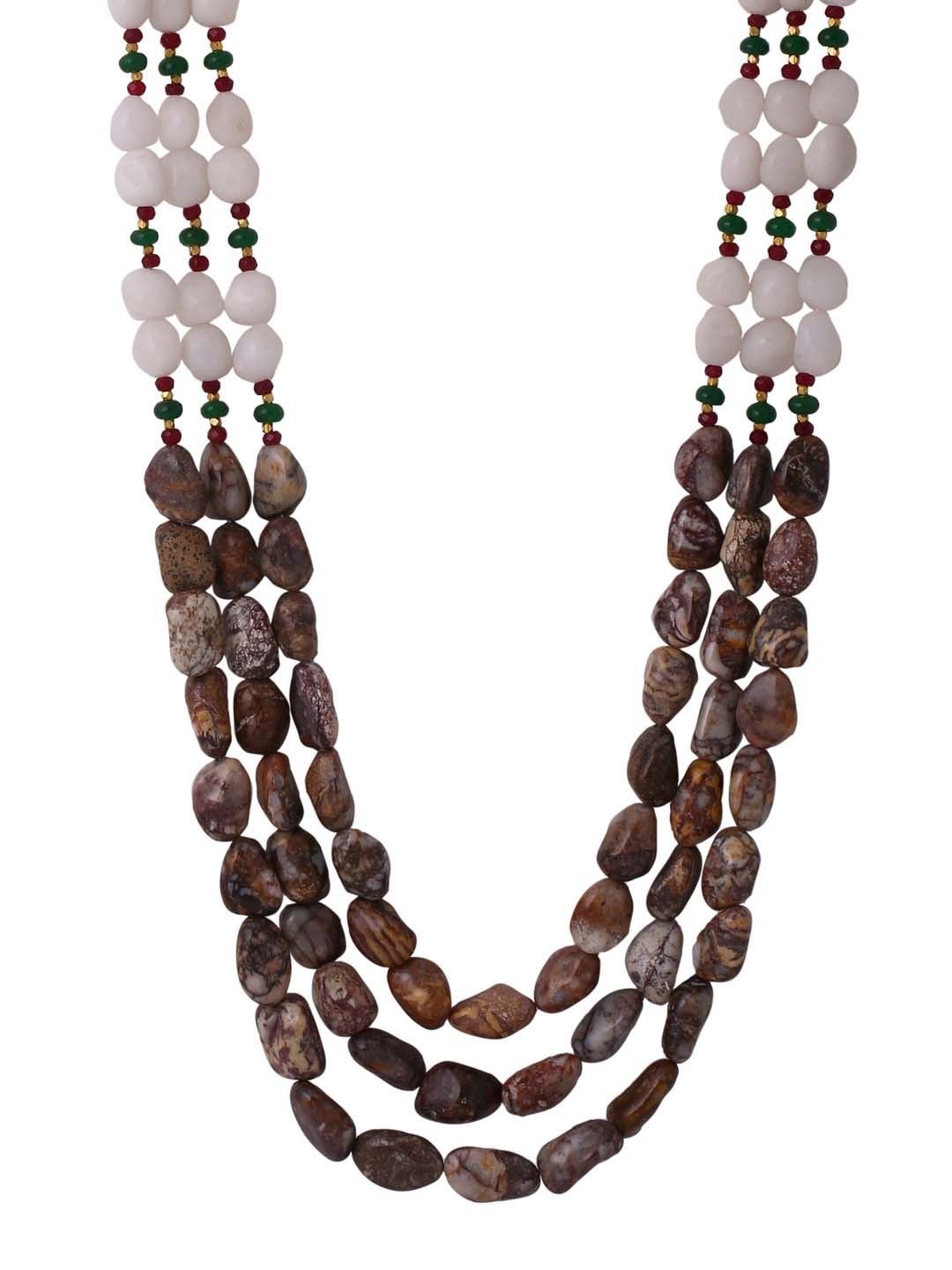 Contemporary Beaded Bead String Necklace