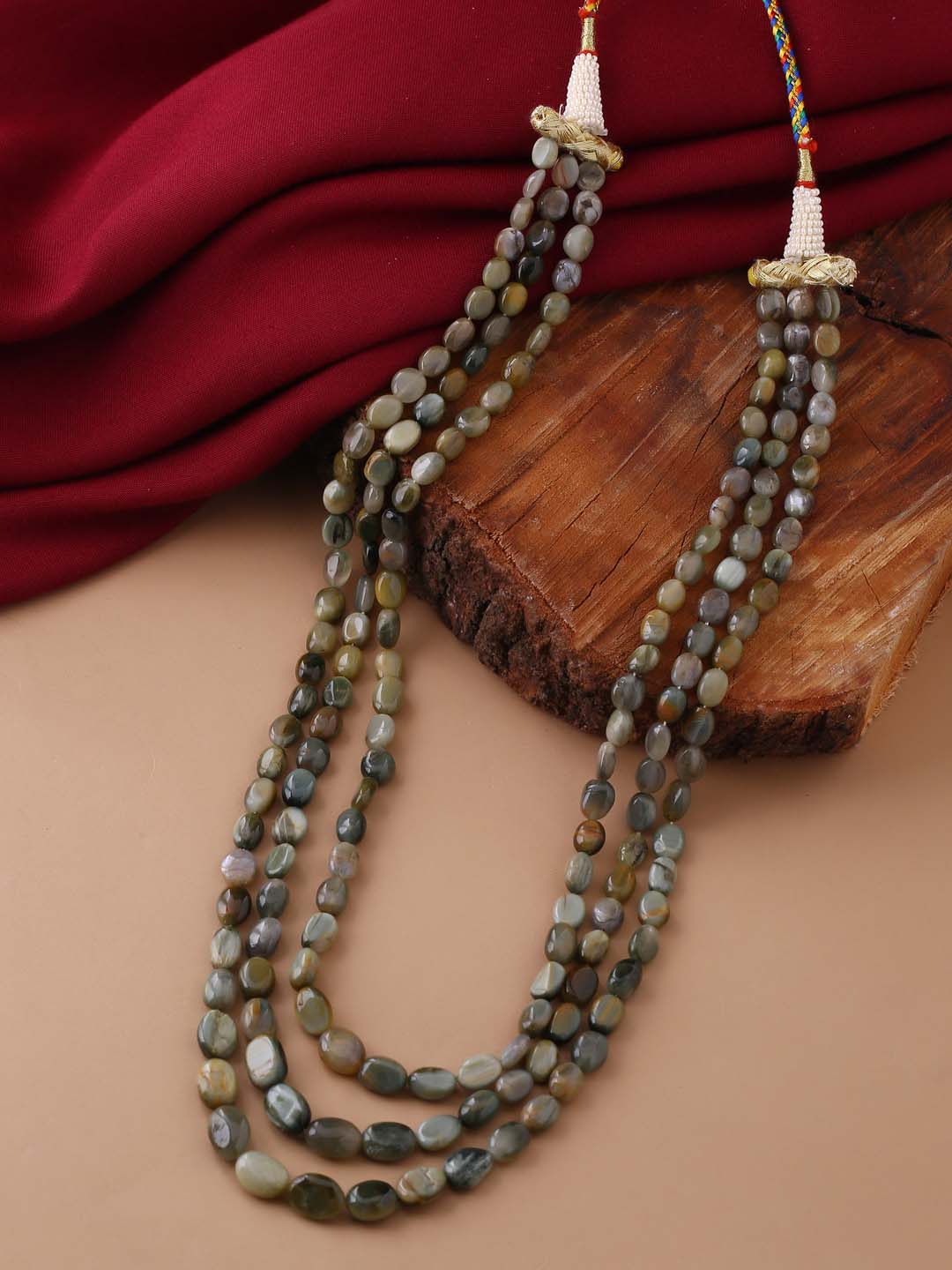Classic Beaded Bead String Necklace
