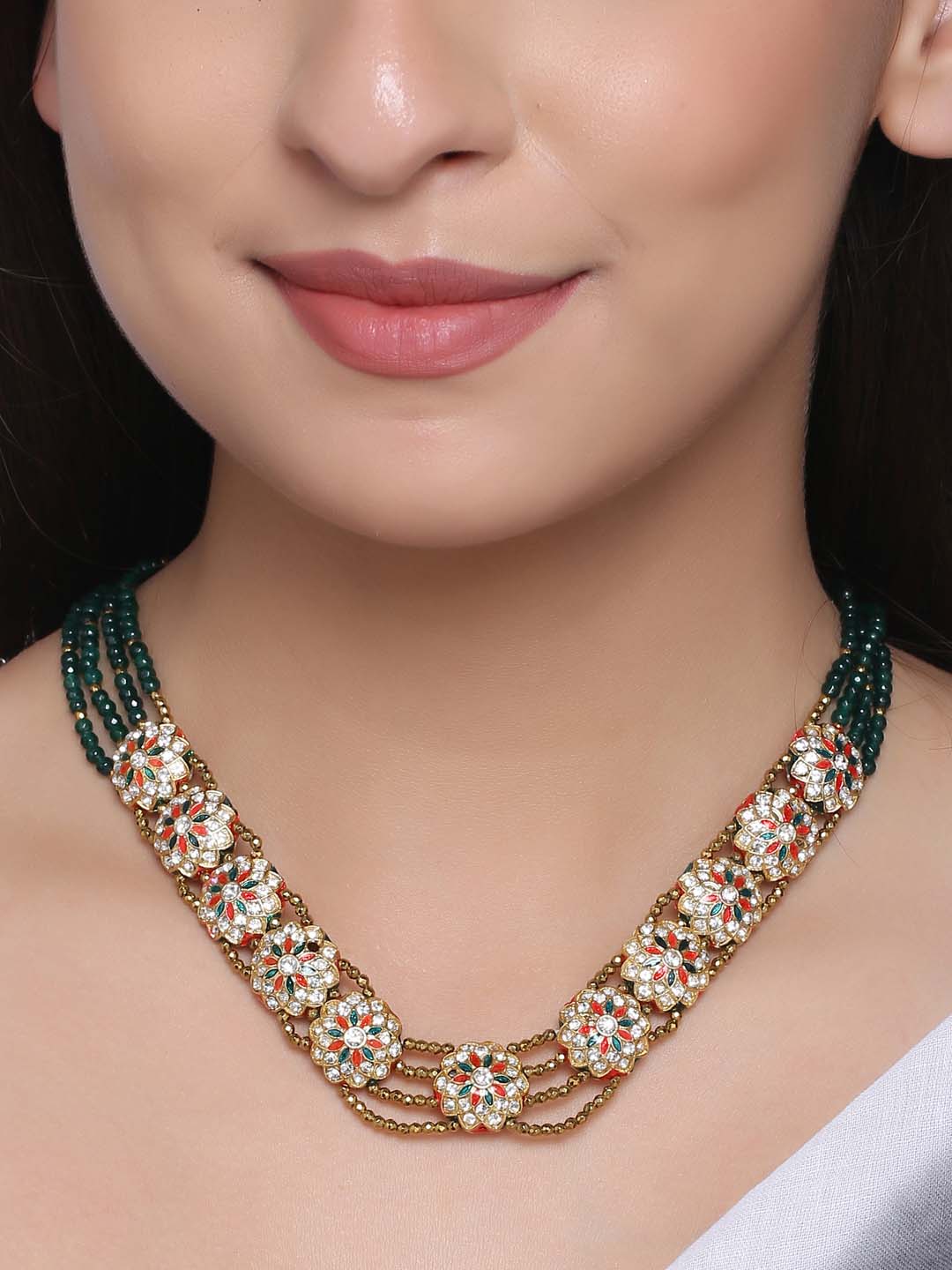 Traditional Enamelled Beaded Necklace