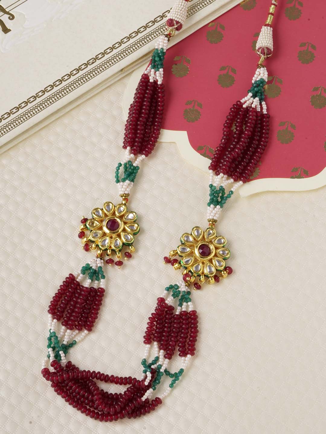 Traditional Kundan Meena Beaded Necklace