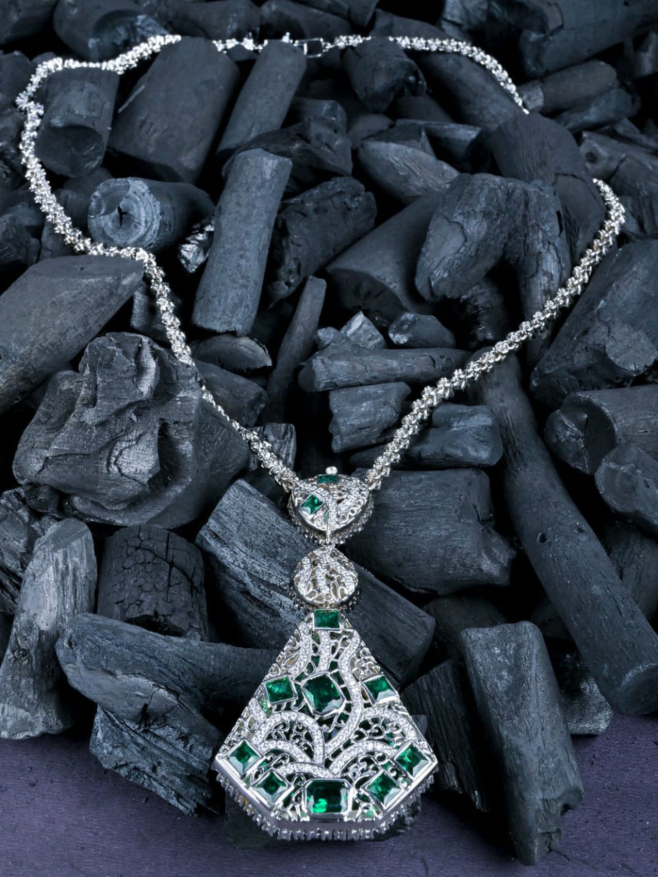 Contemporary Colored Stone Designer Necklace