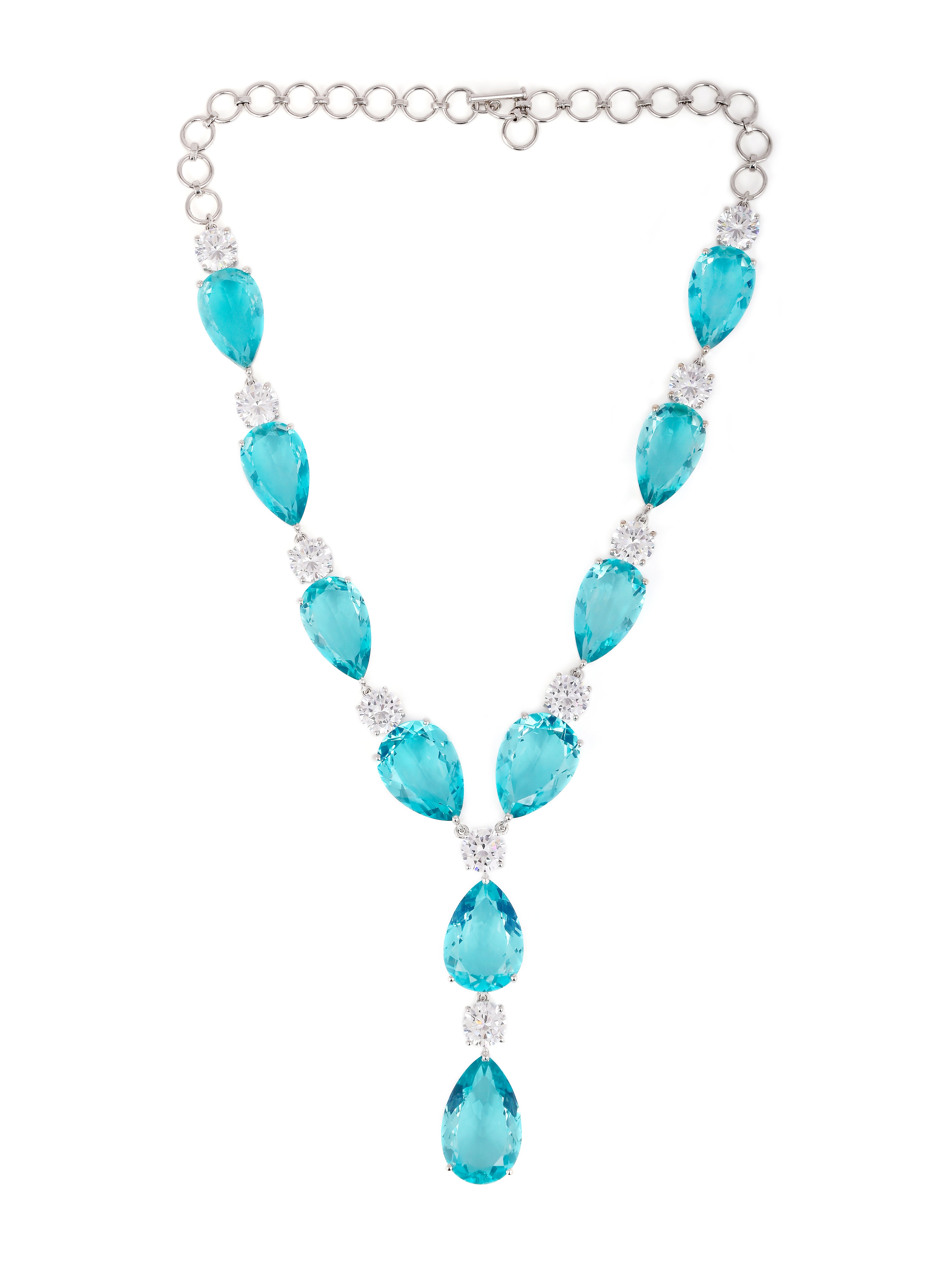 Contemporary Colored Stone Designer Necklace