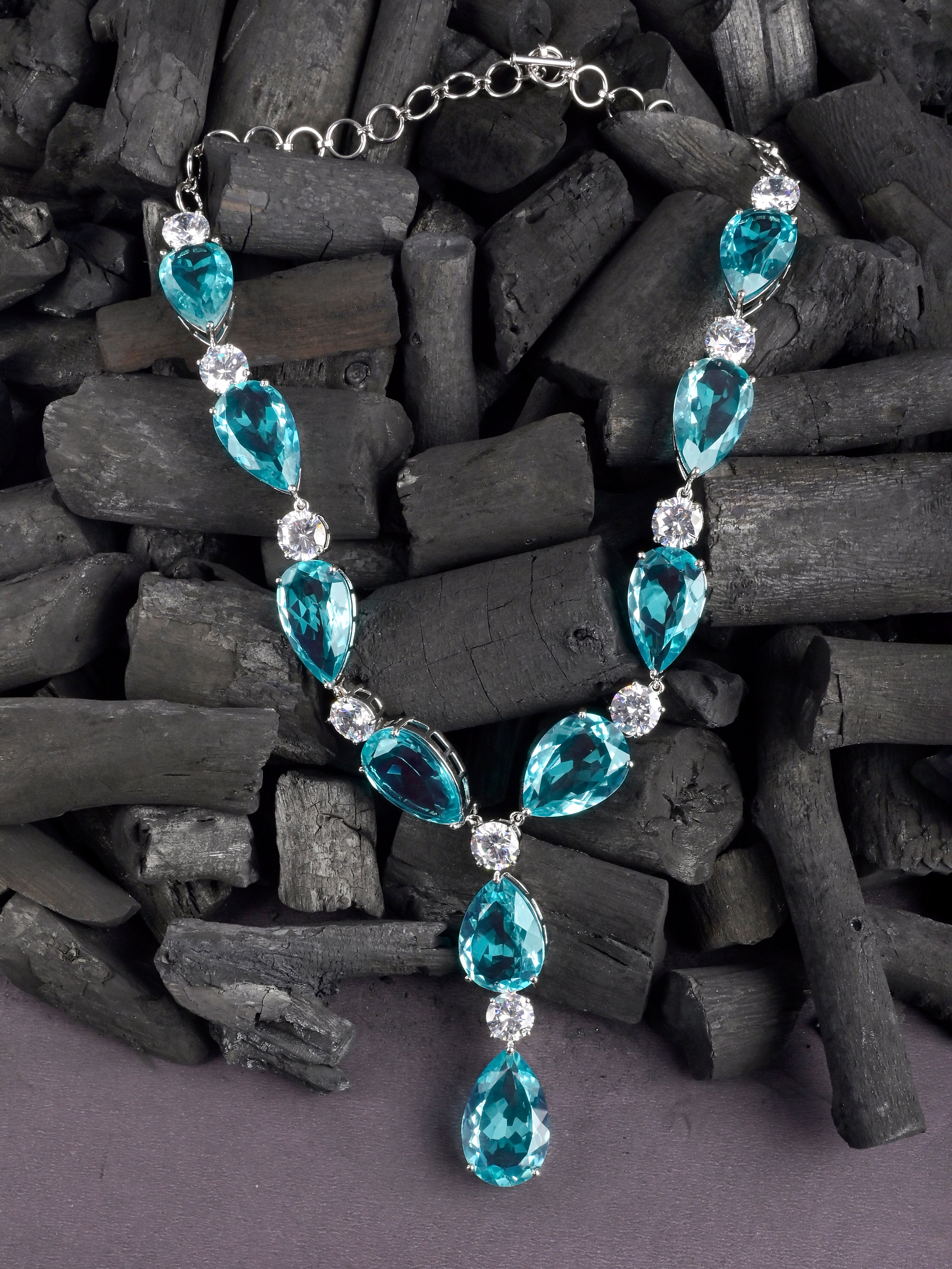 Contemporary Colored Stone Designer Necklace