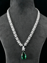 Contemporary Colored Stone Dangler Necklace