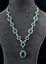 Designer Fancy Green Stone Necklace