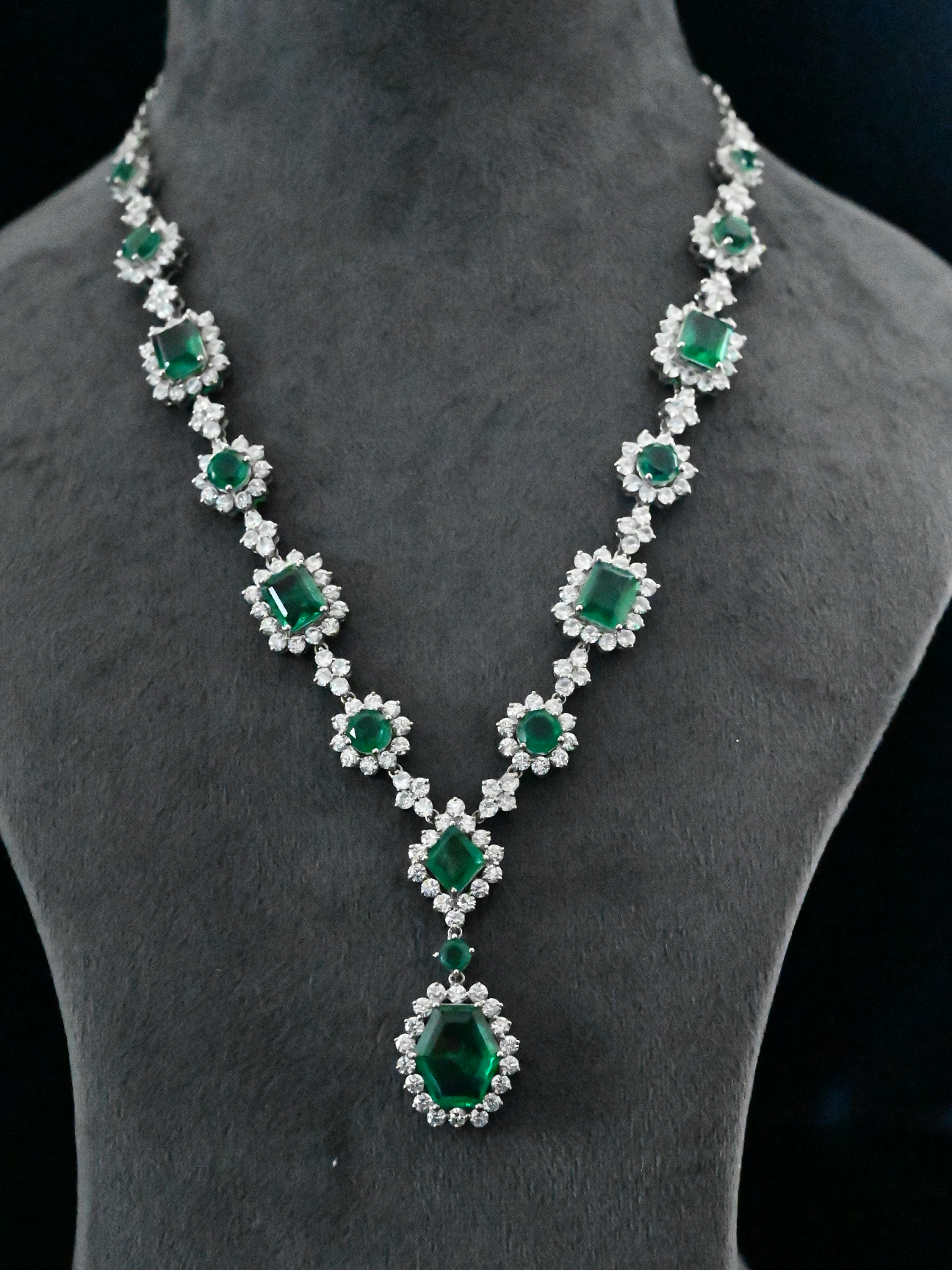Designer Fancy Green Stone Necklace