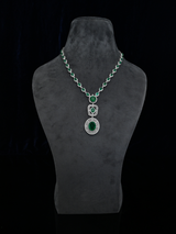 Long Green Stone Necklace