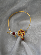 Floral Gold Plated Rajasthani Naath Nose Pin