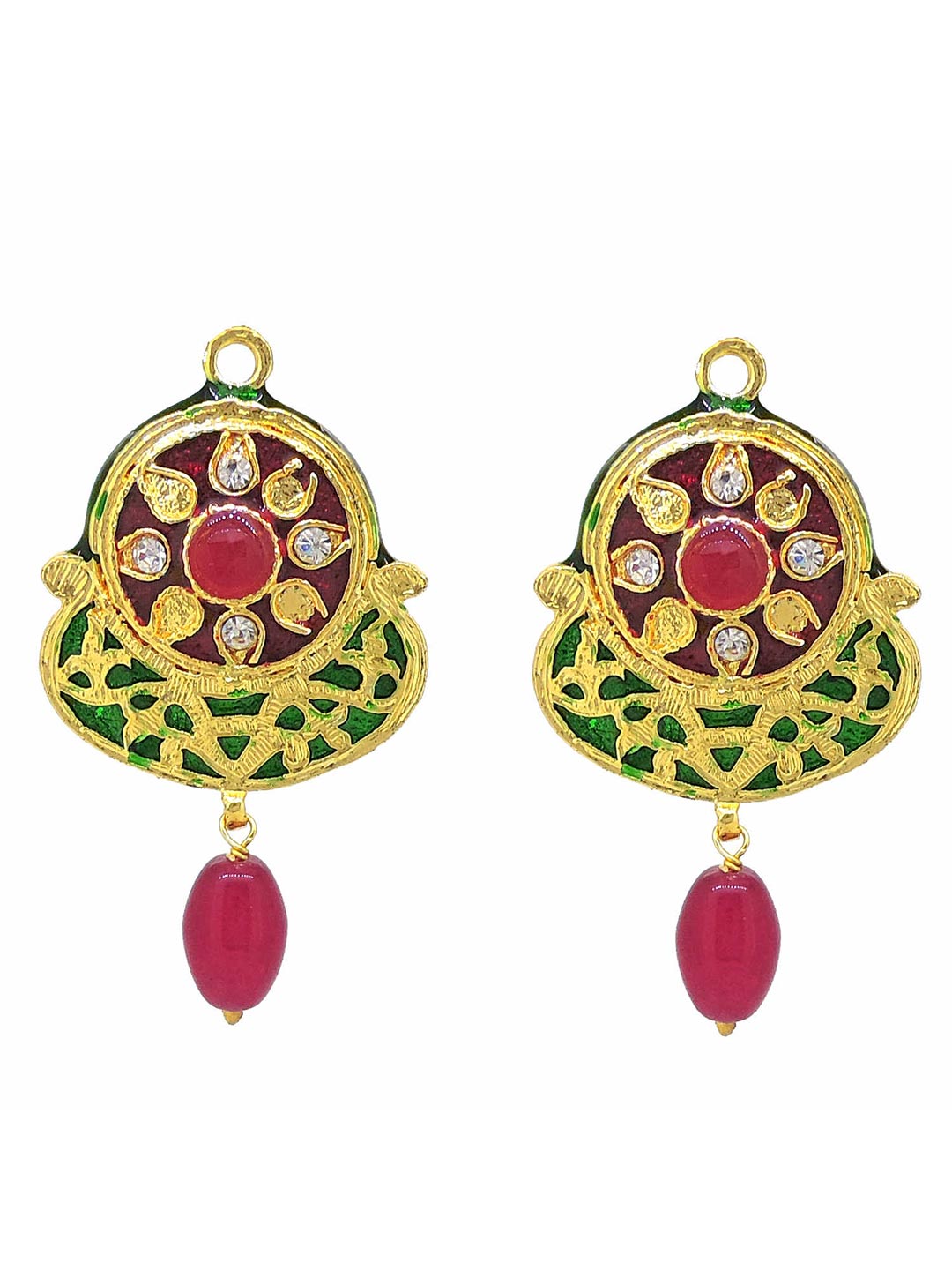 Traditional Kundan Meena Beaded Necklace Set