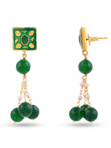 Traditional Floral Kundan Meena Beaded Necklace Set