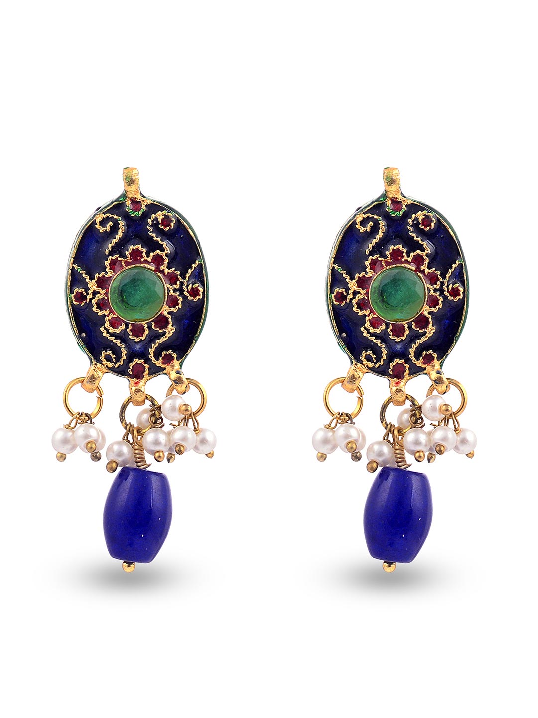 Traditional Kundan Meena Beaded Necklace Set