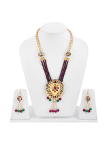 Traditional Kundan Meena Beaded Necklace Set