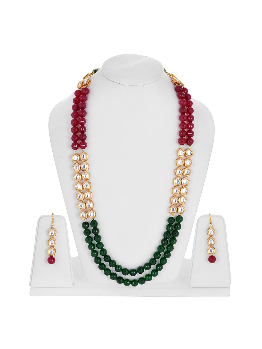 Traditional Kundan Meena Necklace Set