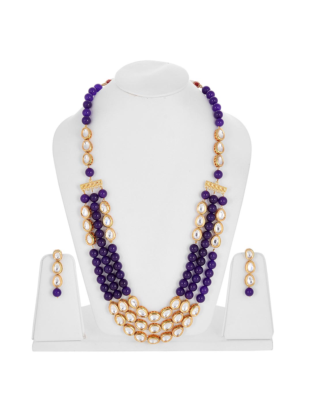 Traditional Kundan Meena Necklace Set