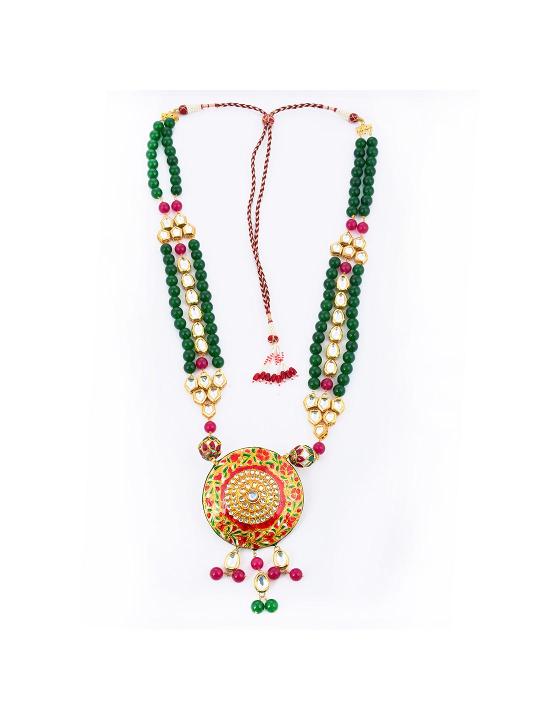 Traditional Jadau Beaded Necklace Set