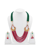 Traditional Beaded Kundan Meena Necklace Set