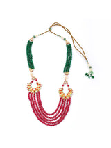 Traditional Beaded Kundan Meena Necklace Set